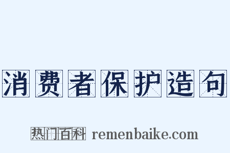 消费者保护造句是什么意思的图片